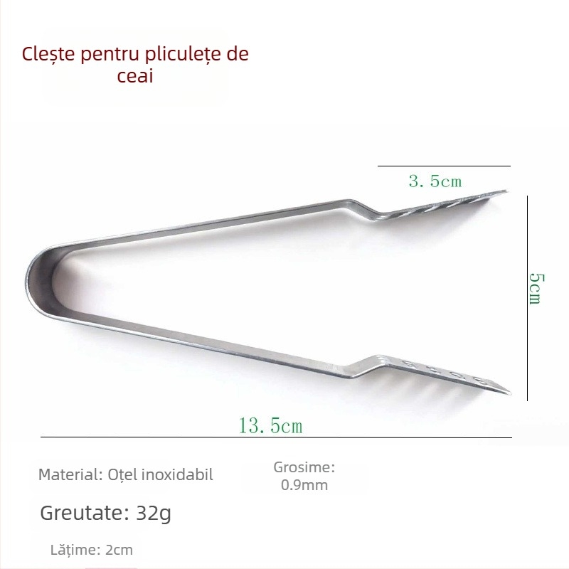 Clipuri din oțel inoxidabil pentru ceai, clipuri pentru lămâie, pentru zahăr, mini clipuri pentru alimente, 430 oțel inoxidabil