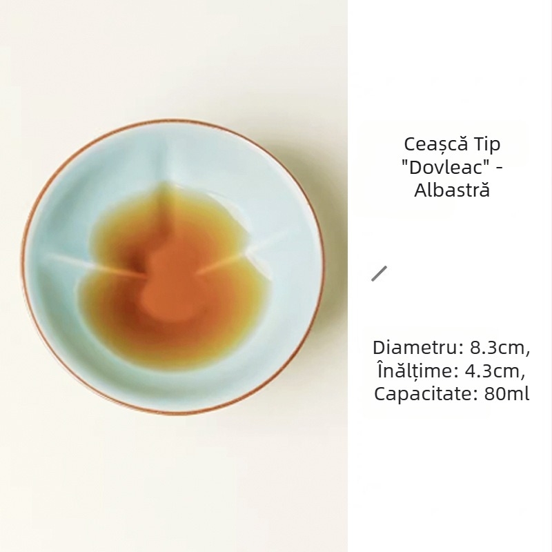 Ceșuță de ceai din porțelan pentru uz personal, set Kung Fu în formă de dovleac