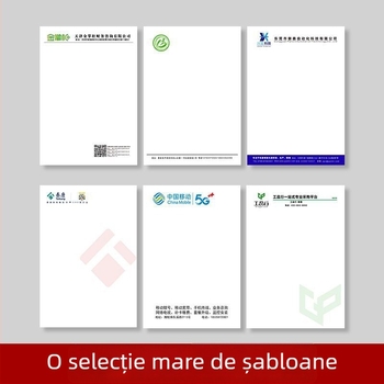 Hartie de corespondență personalizată cu siglă, papetărie corporativă, format A4/A5, foi de schițe, documente oficiale, etichete pentru broșuri, note
