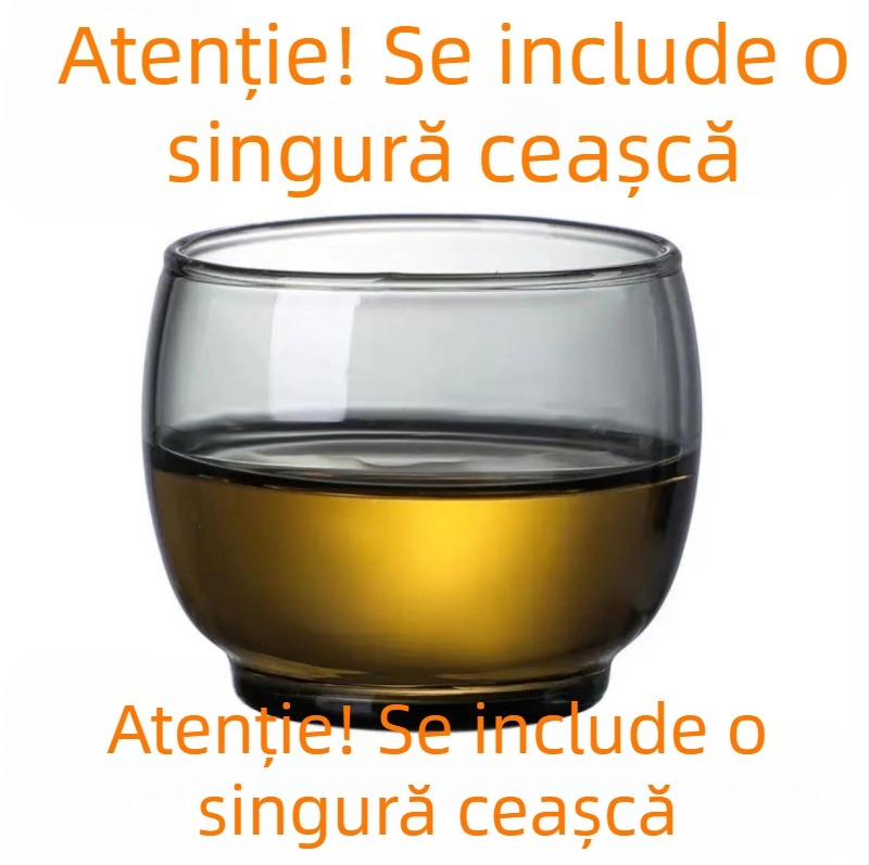 Set de ceai din sticlă groasă cu capac, în stil chinezesc