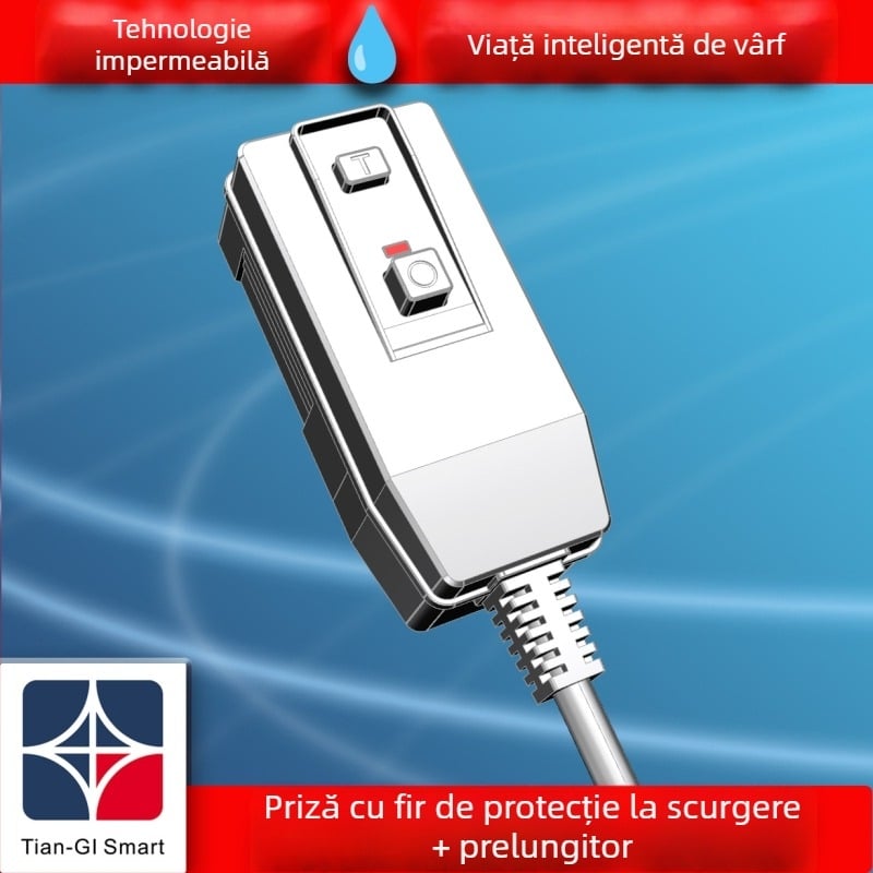 Priză cu protecție la scurgeri pentru încălzitor solar de apă și robinet electric pentru apă caldă, electrocasnice, 10A/16A