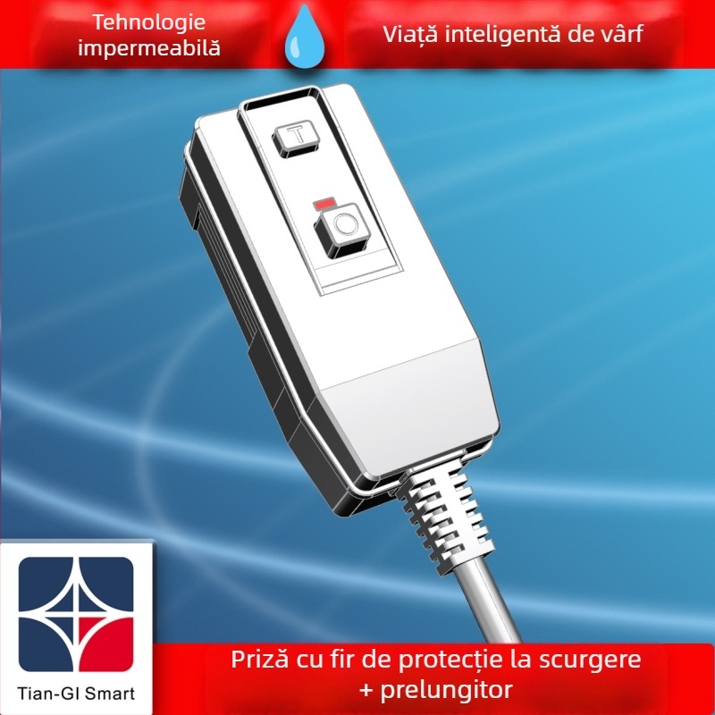 Priză cu protecție la scurgeri pentru încălzitor solar de apă și robinet electric pentru apă caldă, electrocasnice, 10A/16A