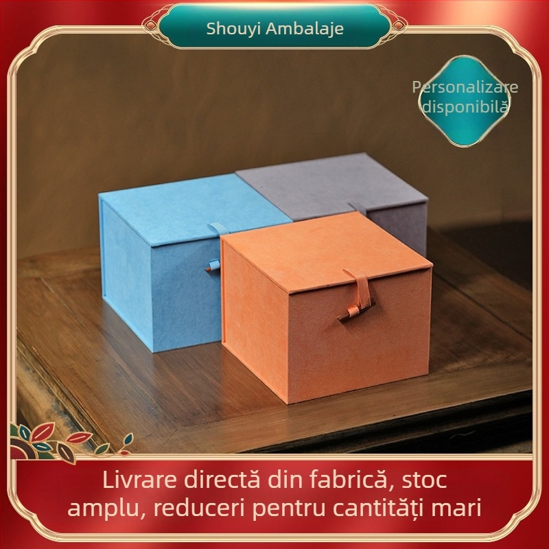 Cutie din velur brocart cu model de zăpadă pentru ceainic Yixing Zisha, stil retro național, ambalaj cadou și spațiu de depozitare pentru bijuterii