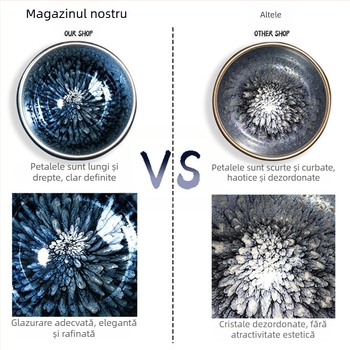 ceașcă de ceai ceramică mare, inspirată de Zen, pentru utilizare personală, cu glazură colorată