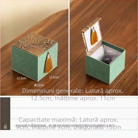 Set pentru ceremonia ceaiului: Cutie cadou pentru ceainic și ceașcă, Cutie de depozitare pentru ceașcă, Cutie cu ciucuri brocart
