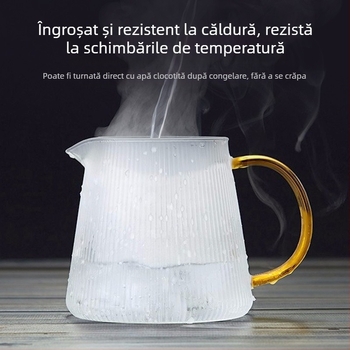 Pahar de ceai din sticlă borosilicat rezistentă la căldură, cu filtru pentru ceai, stil japonez, pentru uz casnic