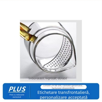 Set de ceai cu cană din sticlă rezistentă la căldură și filtru integrat pentru ceai verde