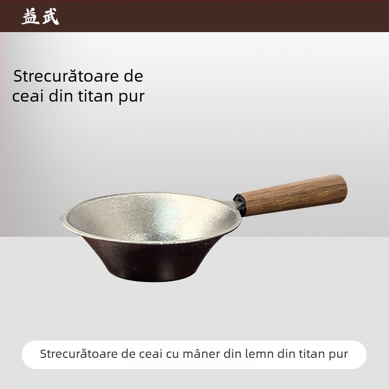Set de ceai din titan pur, portabil și izolat, pentru birou de afaceri și preparare ceai în aer liber, ceașcă de echitate de înaltă calitate, stil chinezesc nou