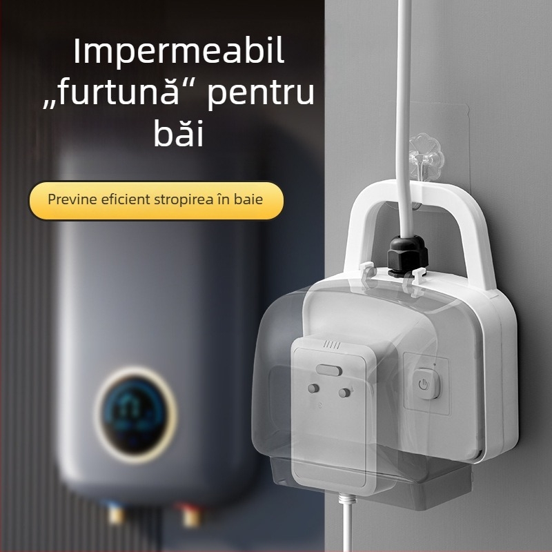 Priză impermeabilă cu protecție la scurgeri, pentru baie, cu 5 pini, montaj pe perete, pentru toaletă inteligentă și boiler