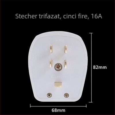 Priză de perete Tip 86, 440V, trei faze, cinci poli, priză industrială 16A/25A, conector pentru aer condiționat 380V cu cinci fire