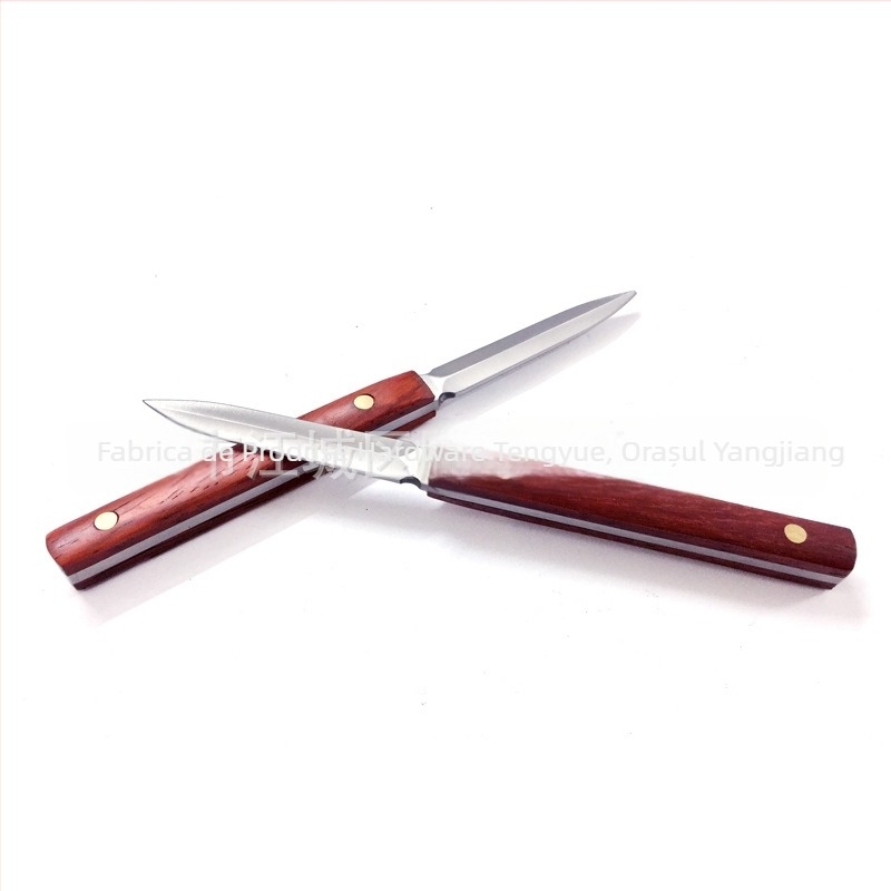 Cuțit pentru ceai din rosewood, accesorii din oțel inoxidabil pentru ceremonia Pu'er, con pentru ceai și ac pentru ceai