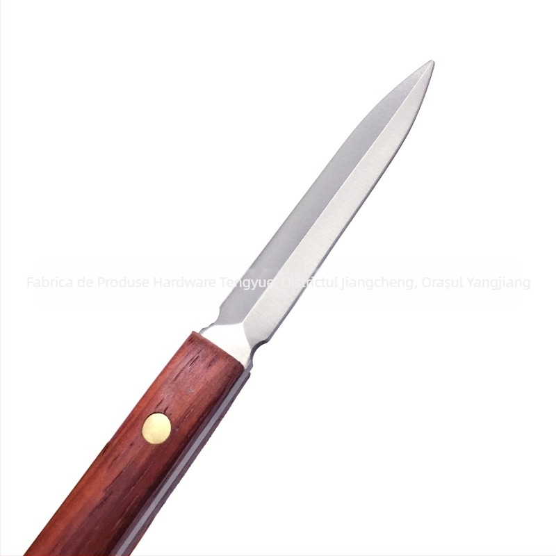 Cuțit pentru ceai din rosewood, accesorii din oțel inoxidabil pentru ceremonia Pu'er, con pentru ceai și ac pentru ceai