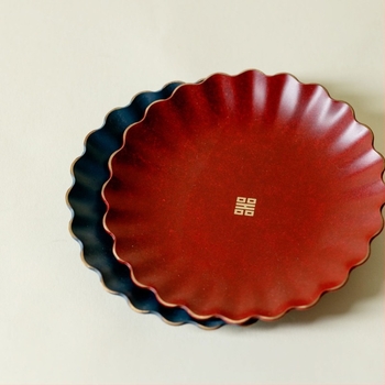 Xunyun Yaji cupru pur, lucrat manual, stil vintage, suport pentru ceainic cu design petale de crizantemă, pernă antiderapantă și izolație termică, accesoriu pentru ceremonia ceaiului