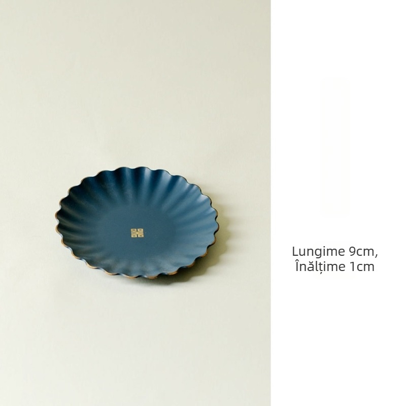 Xunyun Yaji cupru pur, lucrat manual, stil vintage, suport pentru ceainic cu design petale de crizantemă, pernă antiderapantă și izolație termică, accesoriu pentru ceremonia ceaiului