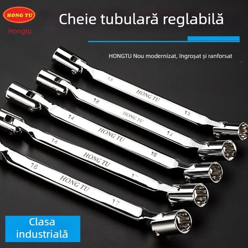 Hongtu cheie cu soclu cu două capete, cap rotativ în formă de floare, cap mobil înclinat, 8–22 mm