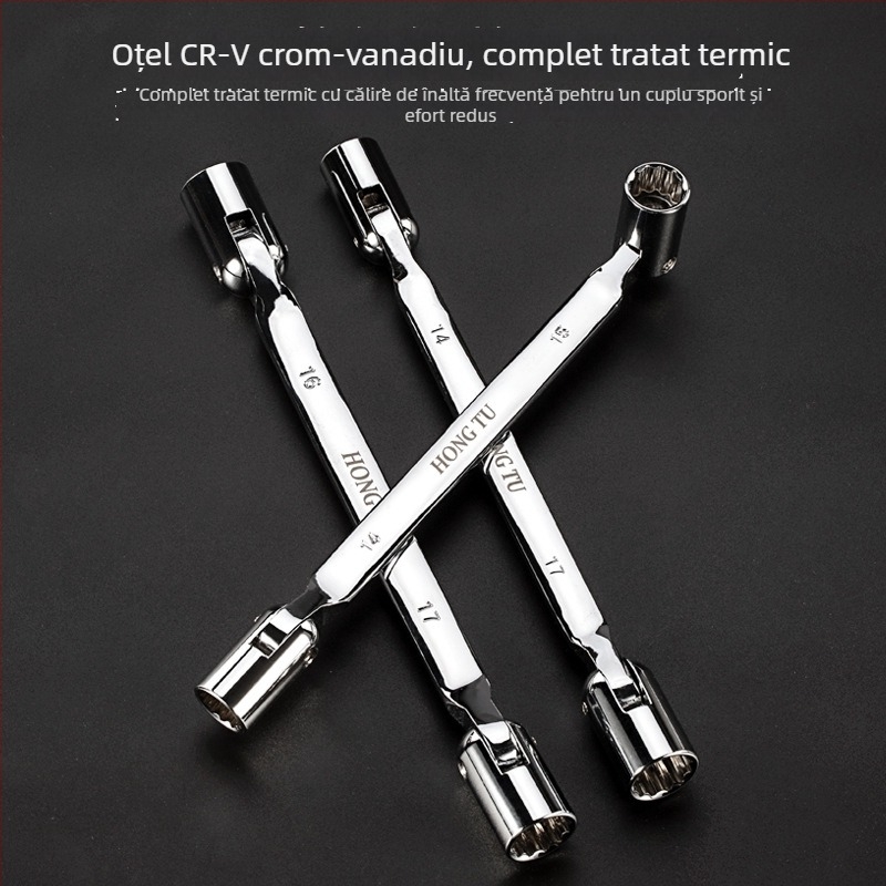 Hongtu cheie cu soclu cu două capete, cap rotativ în formă de floare, cap mobil înclinat, 8–22 mm