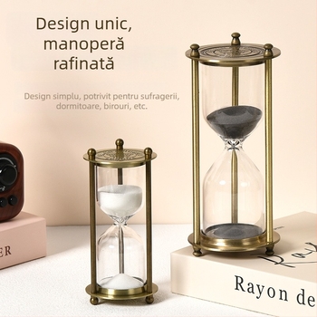 Kyushu clepsidră metalică, ceas de nisip din aliaj de zinc, decor de birou cu coroană 1917