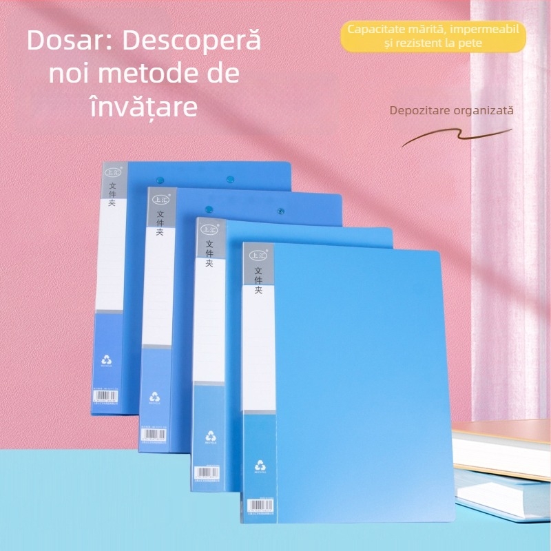 Elegant dosar A4 din PP cu clemă puternică, pentru studenți și profesori, organizarea lucrărilor și documentelor