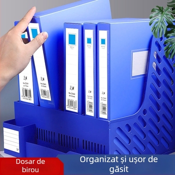 Cutie pentru dosare A4, plastic, capacitate mare, depozitare documente de birou