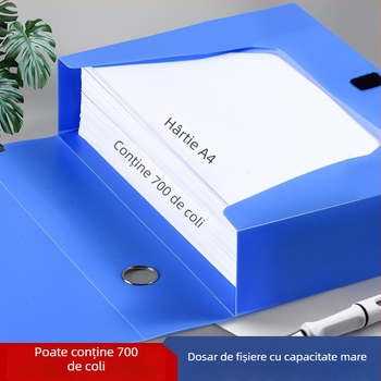 Cutie pentru dosare A4, plastic, capacitate mare, depozitare documente de birou