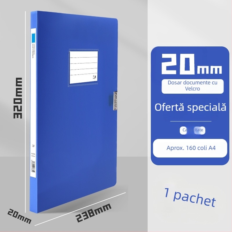 Cutie pentru dosare A4, plastic, capacitate mare, depozitare documente de birou