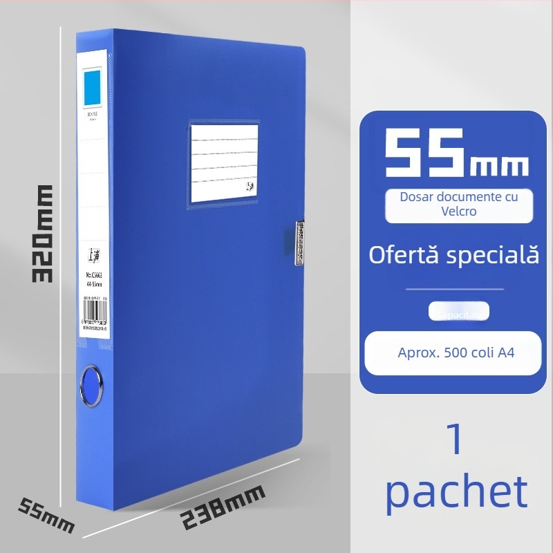 Cutie pentru dosare A4, plastic, capacitate mare, depozitare documente de birou