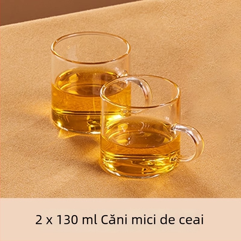 Ceainic din sticlă cu capacitate mare pentru uz casnic, sistem de separare ceai-apă, rezistent la temperaturi înalte, sticlă borosilicată