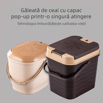 Găleată mică din plastic pentru ceai, drenaj și colectare a apei; recipient pentru resturi de ceai și accesorii pentru setul de ceai, pentru uz casnic