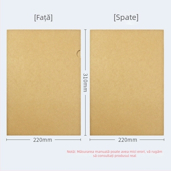 Set de 50 foldere în formă de L pentru A4, 337 g hârtie kraft fără acid, grosime sporită pentru discurs