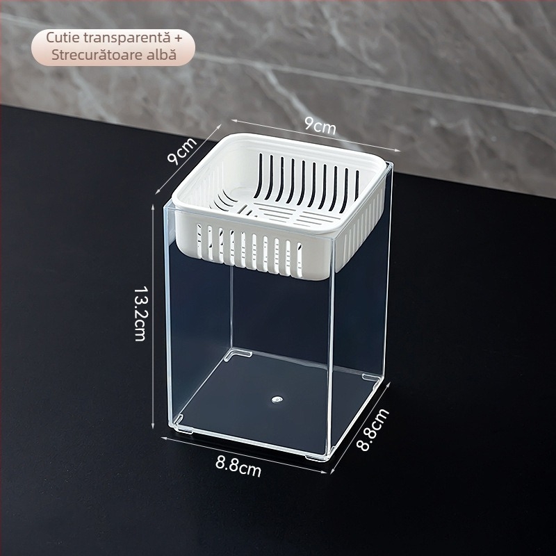 Accesorii moderne pentru ceai: recipient de birou pentru resturi de ceai cu filtru pentru frunze și drenaj, coș mic de gunoi de birou