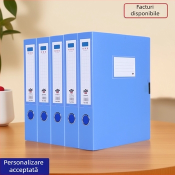 Cutie pentru dosare din PP, turnată monobloc, A4, pentru depozitare în birou, cu logo imprimat