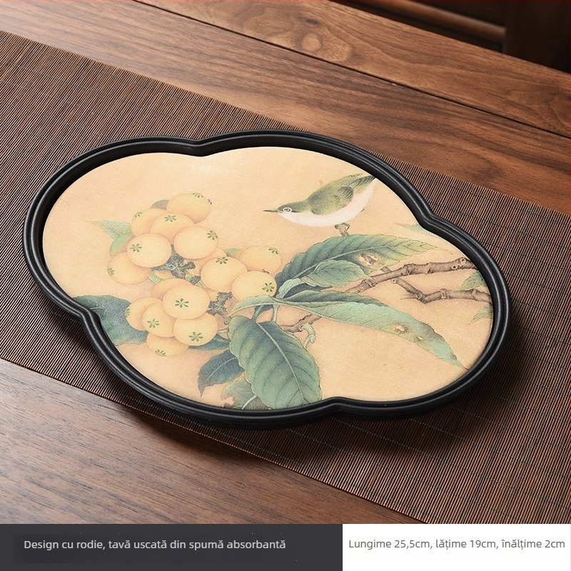 Tavă de ceai mică, absorbantă, în stil chinezesc, pentru set de ceai ceramic Kung Fu