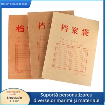 Geantă pentru documente din hârtie kraft, îngroșată și fixată cu cui, cu capacitate mare