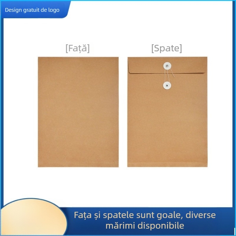 Geantă pentru documente din hârtie kraft, îngroșată și fixată cu cui, cu capacitate mare