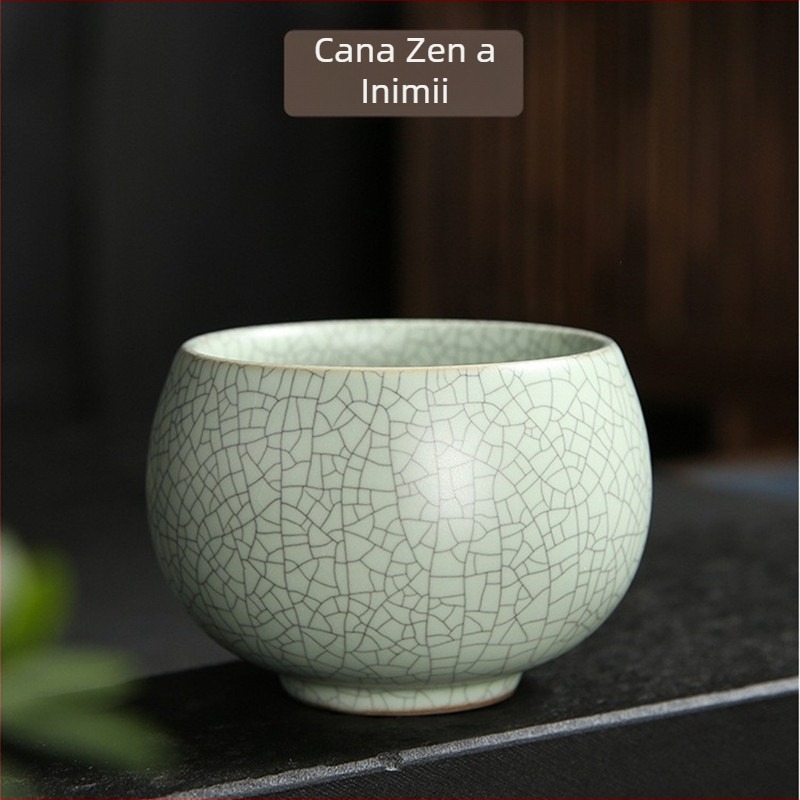 Set Gongfu de ceai din porțelan, cu o singură cană de ceai și o ceașcă de degustare
