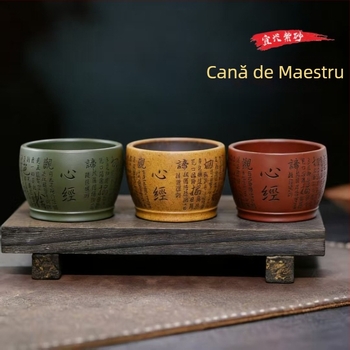 Ceașcă din lut Yixing mov, lucrată manual, pentru uz casnic, cadou, set de ceai