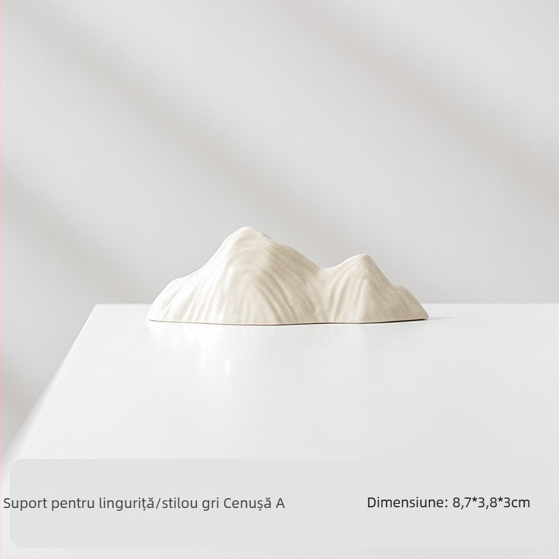 Raft ceramic pentru ceai în stil japonez, cu tavă – accesorii ceremonie ceai, organizator de masă și suport pentru pensule/stilouri