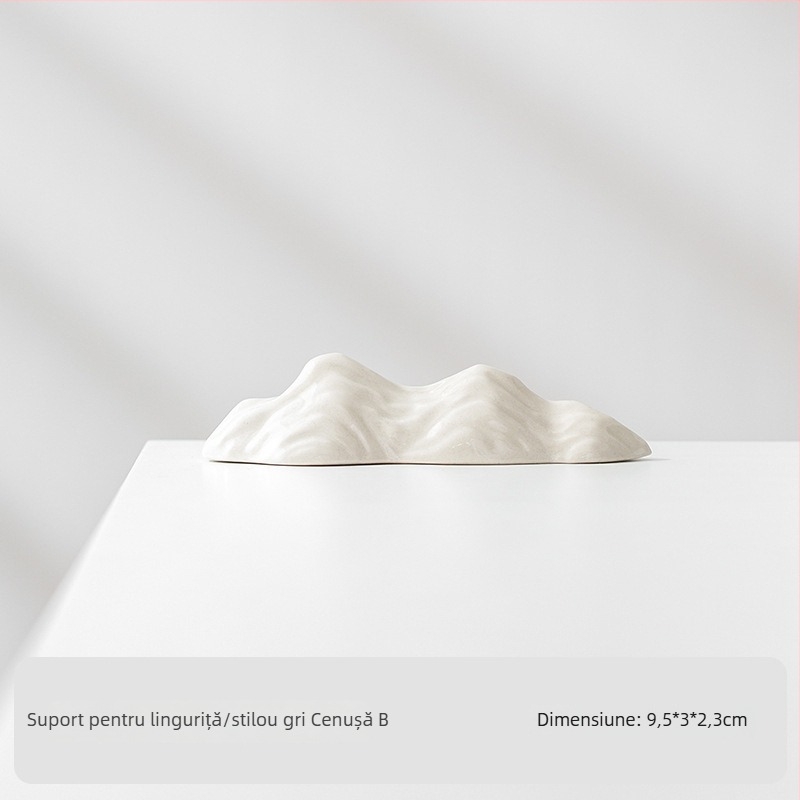Raft ceramic pentru ceai în stil japonez, cu tavă – accesorii ceremonie ceai, organizator de masă și suport pentru pensule/stilouri