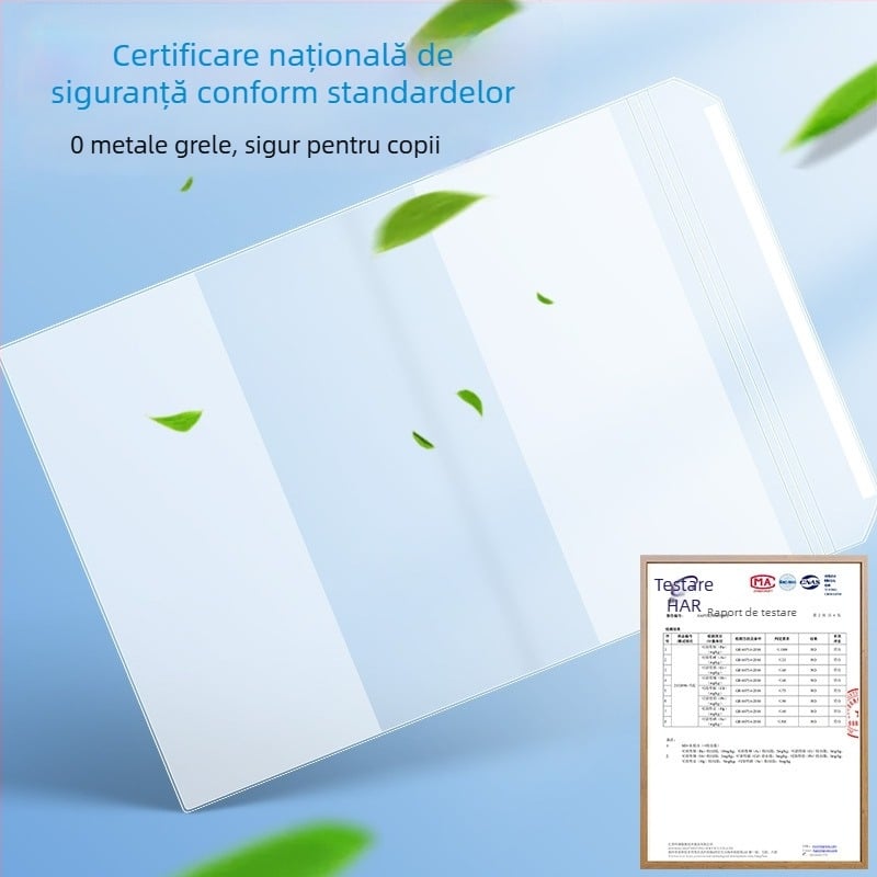 Ika capac transparent autoadeziv, mat, pentru cărți B5 și A4, impermeabil și rezistent la murdărie, husă protectoare pentru elevi din ciclul primar și gimnazial