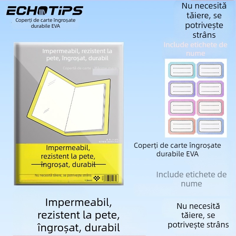 Ika capac transparent autoadeziv, mat, pentru cărți B5 și A4, impermeabil și rezistent la murdărie, husă protectoare pentru elevi din ciclul primar și gimnazial