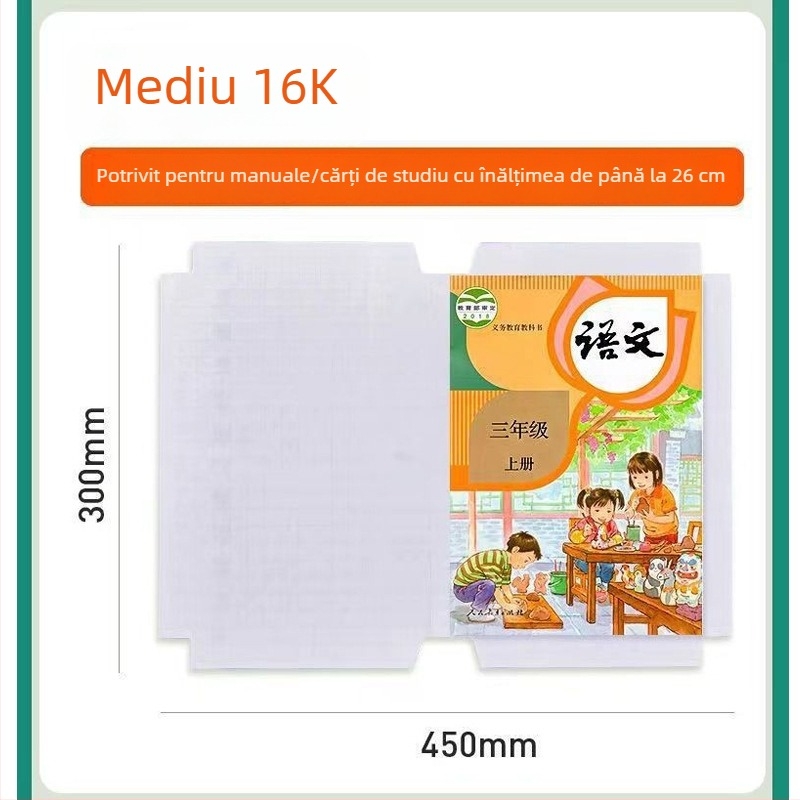 Copertă autoadezivă pentru cărți cu etichete pentru materii, transparentă, impermeabilă și rezistentă la murdărie, practică pentru manuale și caiete