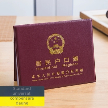 Copertă pentru carnet de domiciliu, cu suport pentru card și protecție pentru documente