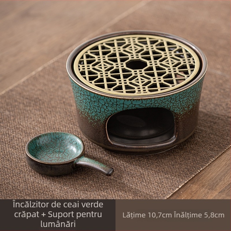 Încălzitor ceramic pentru ceainic, suport de lumânare pentru încălzire și menținerea căldurii, arzător cu lemn sacru pentru aromaterapie