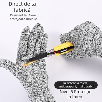 Mănuși HPPE nivel 5, rezistente la tăiere pentru uz profesional, mănuși de muncă durabile pentru procesarea peștelui