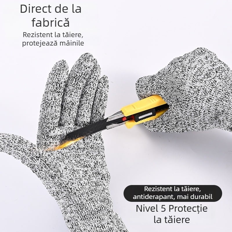 Mănuși HPPE nivel 5, rezistente la tăiere pentru uz profesional, mănuși de muncă durabile pentru procesarea peștelui