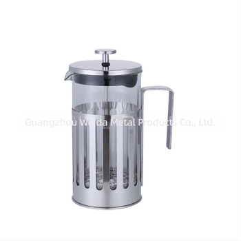 Ceainic din sticlă cu model pătrat, pentru presă franțuzească, ceai și cafea, infuzare manuală, rezistent la temperaturi înalte
