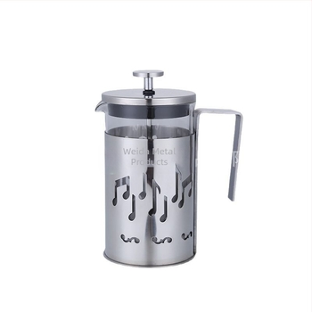 Ceainic din sticlă cu model pătrat, pentru presă franțuzească, ceai și cafea, infuzare manuală, rezistent la temperaturi înalte