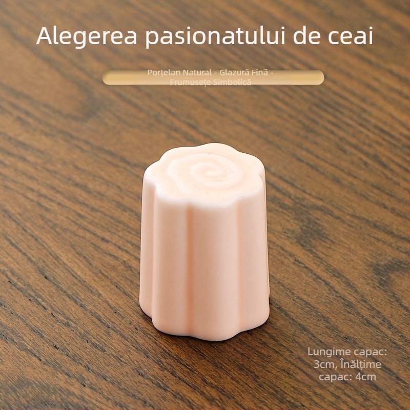 Capac ceramic pentru ceainic, cu motiv norilor norocoși, accesorii pentru ceai, suport mic pentru capac, cadou cu logo imprimat