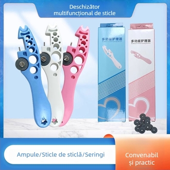 Deschizător multifuncțional de sticle cu protecție pentru mână și disc mic de măcinare pentru amfore din sticlă