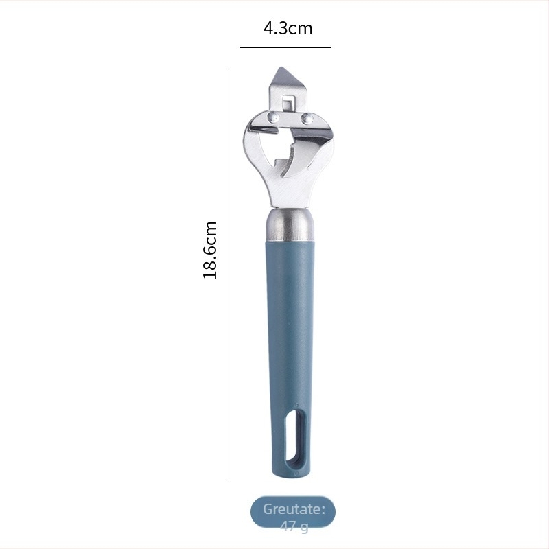 Deschizător de sticle pentru bere, deschizător de conserve 2 în 1 cu cuțit, unealtă de bucătărie